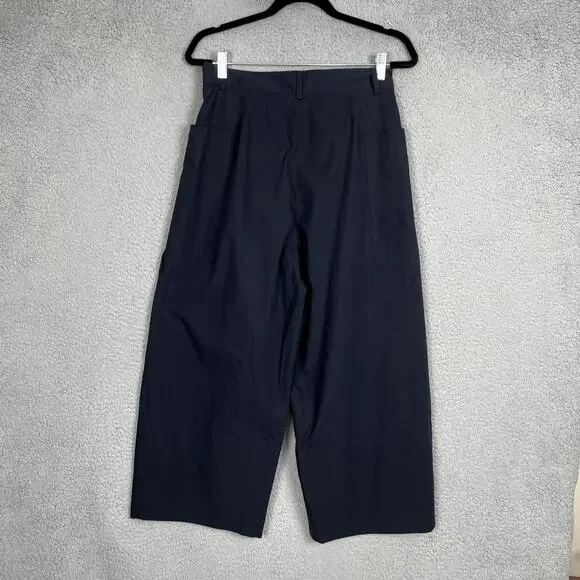 Studio Nicholson Sparke Pants Womens 0 / US 4 Blue Wide Leg Ankle Pleated - Picture 3 of 11